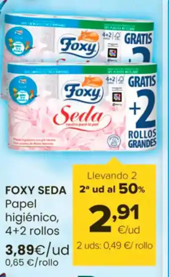 Autoservicios Familia FOXY SEDA Papel higiénico oferta