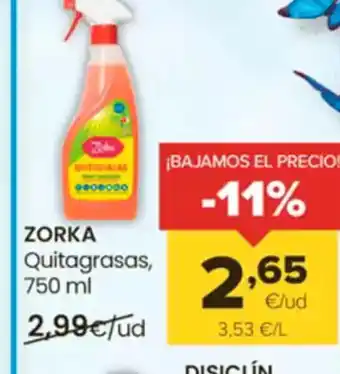 Autoservicios Familia ZORKA Quitagrasas oferta