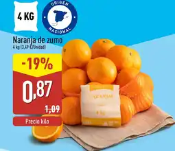 ALDI Naranja de zumo oferta