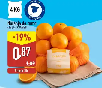 ALDI Naranja de zumo oferta