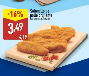 ALDI Solomillo de pollo crujiente oferta