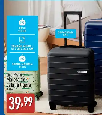 ALDI LIVE IN STYLE Maleta de cabina ligera oferta