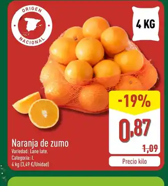 ALDI Naranja de zumo oferta