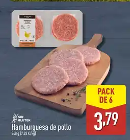 ALDI Hamburguesa de pollo oferta