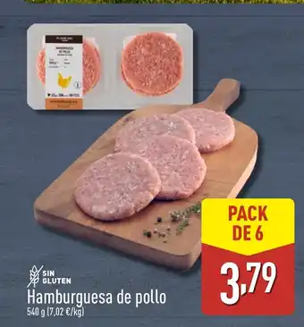 ALDI Hamburguesa de pollo oferta