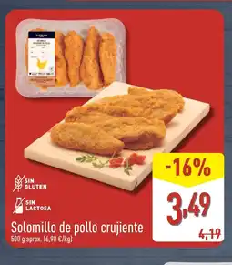 ALDI Solomillo de pollo crujiente oferta