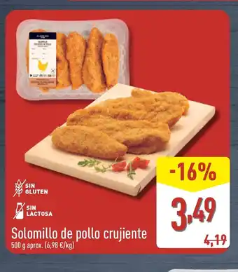 ALDI Solomillo de pollo crujiente oferta