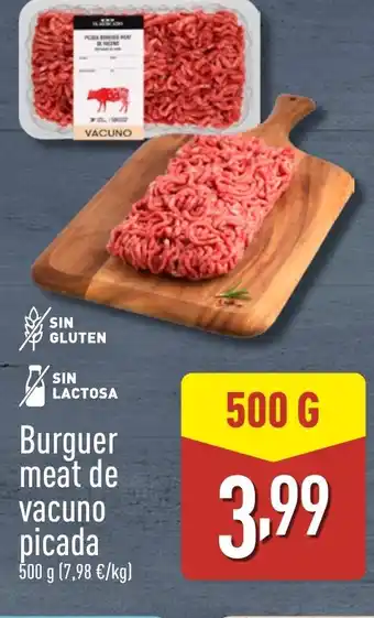 ALDI Burguer meat de vacuno oferta