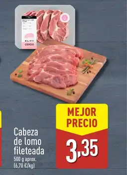 ALDI Cabeza de lomo fileteada oferta