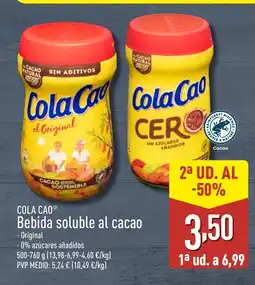 ALDI COLA CAO Bebida soluble al cacao oferta