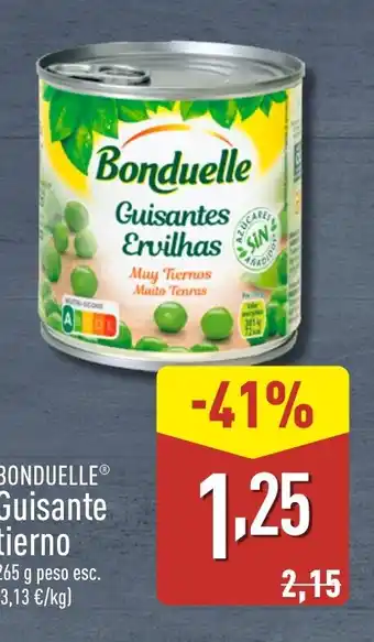 ALDI BONDUELLE Guisante tierno oferta