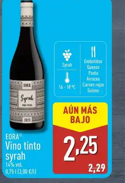 ALDI EORA Vino tinto syrah oferta