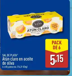 ALDI SAL DE PLATA Atún claro en aceite de oliva oferta