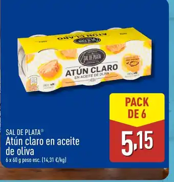 ALDI SAL DE PLATA Atún claro en aceite de oliva oferta