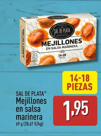 ALDI SAL DE PLATA Mejillones en salsa marinera oferta