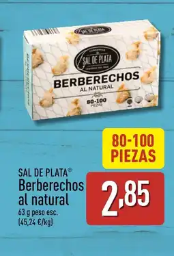 ALDI SAL DE PLATA Berberechos al natural oferta