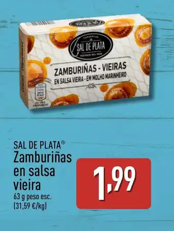 ALDI SAL DE PLATA Zamburiñas en salsa vieira oferta