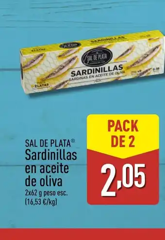 ALDI SAL DE PLATA Sardinillas en aceite de oliva oferta