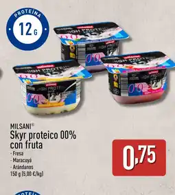 ALDI MILSANI Skyr proteico 00% con fruta oferta