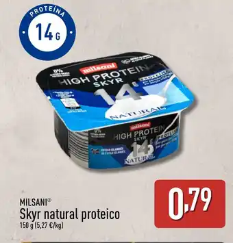 ALDI MILSANI Skyr natural proteico oferta