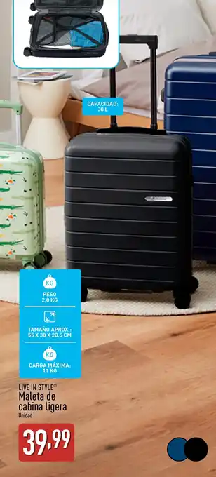 ALDI LIVE IN STYLE Maleta de cabina ligera oferta