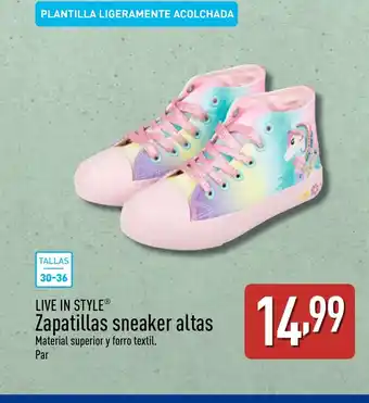 ALDI LIVE IN STYLE Zapatillas sneaker altas oferta