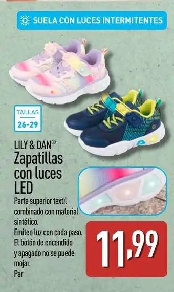 ALDI LILY & DAN Zapatillas con luces LED oferta