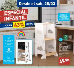 ALDI HOME CREATION Torre multifunción con pizarra oferta