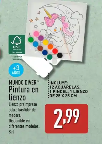 ALDI MUNDO DIVER Pintura en lienzo oferta