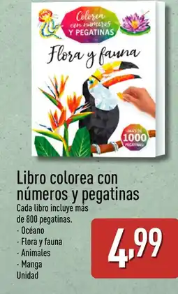 ALDI Libro colorea con números y pegatinas oferta