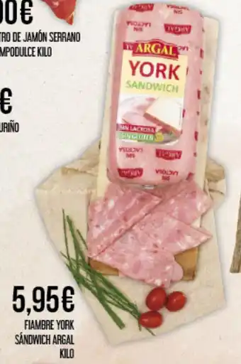 Claudio ARGAL Fiambre york sandwich oferta