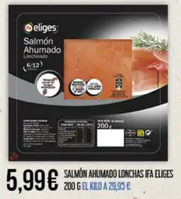 Claudio IFA ELIGES Salmón ahumado lonchas oferta