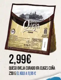 Claudio Queso oveja curado ifa eliges cuña oferta