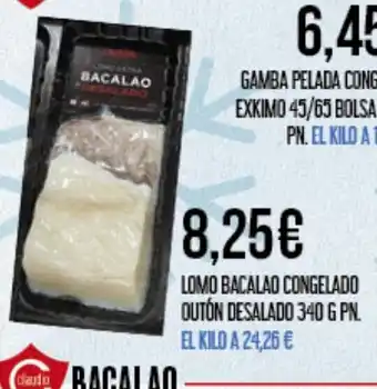 Claudio Lomo bacalao congelado outón desalado oferta