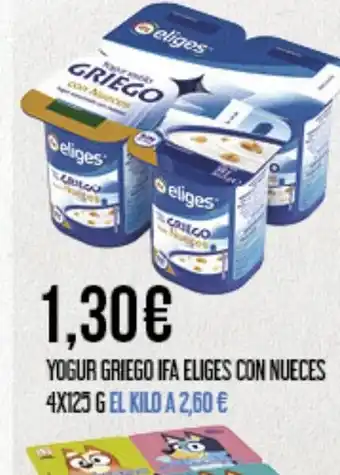 Claudio Yogur griego ifa eliges con nueces oferta