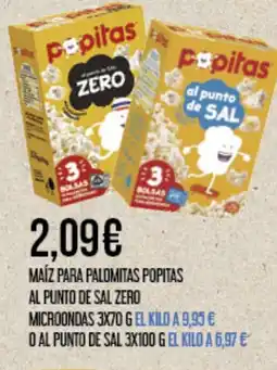 Claudio Maíz para palomitas popitas al punto de sal zero oferta