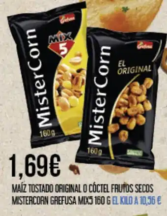 Claudio MIX 5 Maíz tostado original o cóctel frutos secos mistercorn grefusa oferta