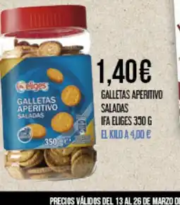 Claudio IFA ELIGES Galletas aperitivo saladas oferta