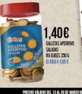 Claudio IFA ELIGES Galletas aperitivo saladas oferta