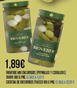 Claudio Rioverde mix encurtidos (pepinillos y cebollitas) tarro oferta