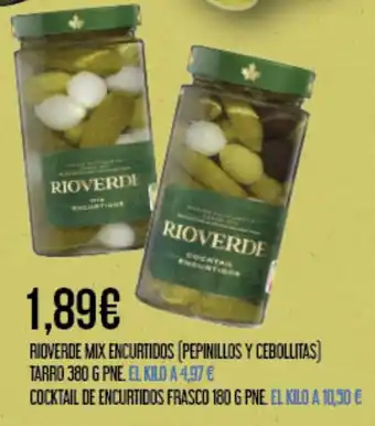 Claudio Rioverde mix encurtidos (pepinillos y cebollitas) tarro oferta