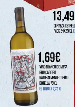 Claudio Vino blanco de mesa brincadeiro naturalmente turbio oferta