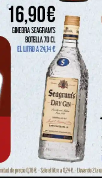 Claudio Ginebra seagram's botella oferta