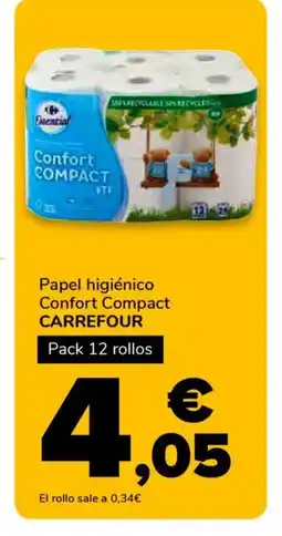 Supeco CARREFOUR Papel higiénico Confort Compact oferta