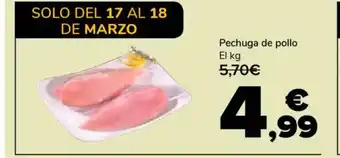 Supeco Pechuga de pollo oferta