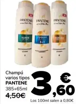 Supeco PANTENE Champú varios tipos oferta