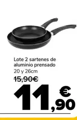 Supeco Lote 2 sartenes de aluminio prensado oferta