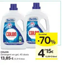 Caprabo COLON Detergent en gel, 45 dosis oferta