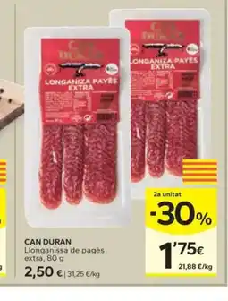 Caprabo CAN DURAN Llonganissa de pagès extra oferta