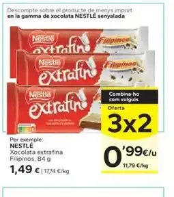 Caprabo NESTLÉ Xocolata extrafina Filipinos oferta